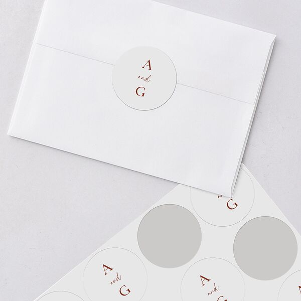 Bohemian Arch Wedding Stickers Copper Sticker