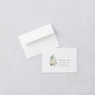 Gilded Fern Frame Botanical Wedding Response Cards Gold Linen Signature Standard