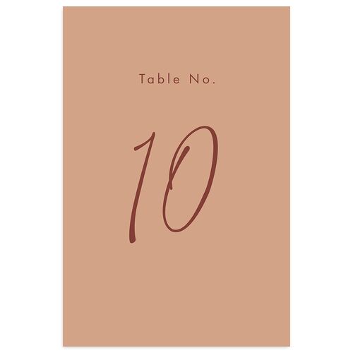Simple Script Table Numbers Vintage Pink Signature