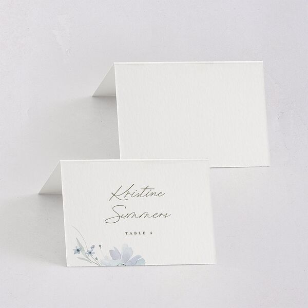 Floral Photo Place Cards Ocean Signature