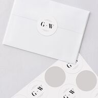 Country Club Wedding Stickers Pure White Circle