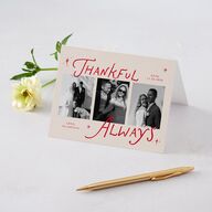 Whimsical Holiday Handwritten Thank You Cards Ruby