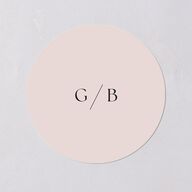 Pastel Garden Wedding Stickers Pink Cotton Circle