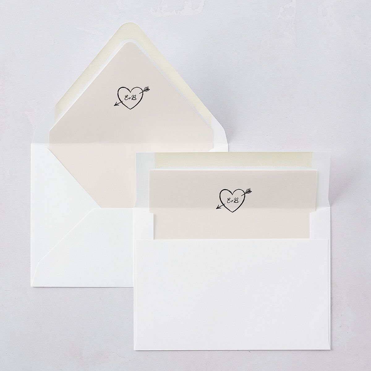 Vintage Lovebird Banner Euro Envelope Liners Linen Luxe