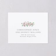 Scenic Denver Colorado All-in-One Wedding Invitations Peach Pink Signature Light Both Recipient and Return Addresses No