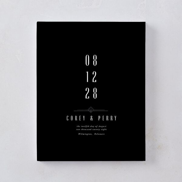 Diamond Deco Wedding Guest Book Licorice