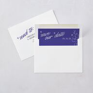 Mood Board Save the Date Cards Sapphire Signature smooth Blank No