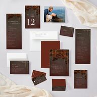 Enchanted Evening Wedding Invitations Rust Signature Blank No Standard