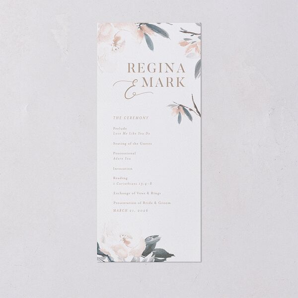 Elegant Garden Wedding Programs Thyme Signature
