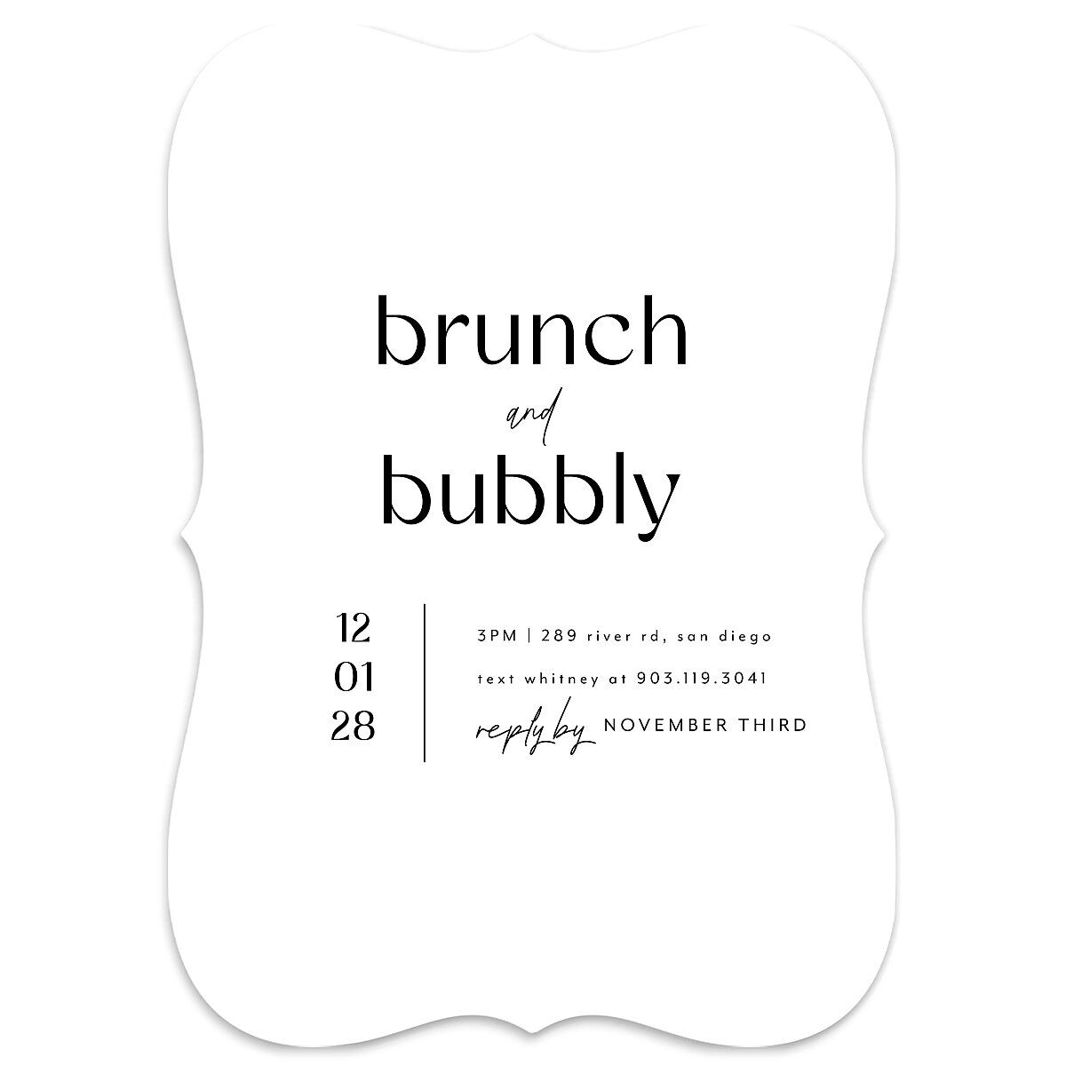 Simply Stated Bridal Shower Invitations