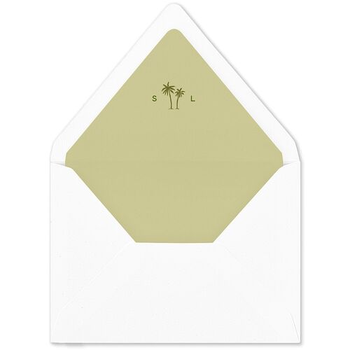 Cabana Stripes Bridal Shower Euro Envelope Liners Olive Luxe