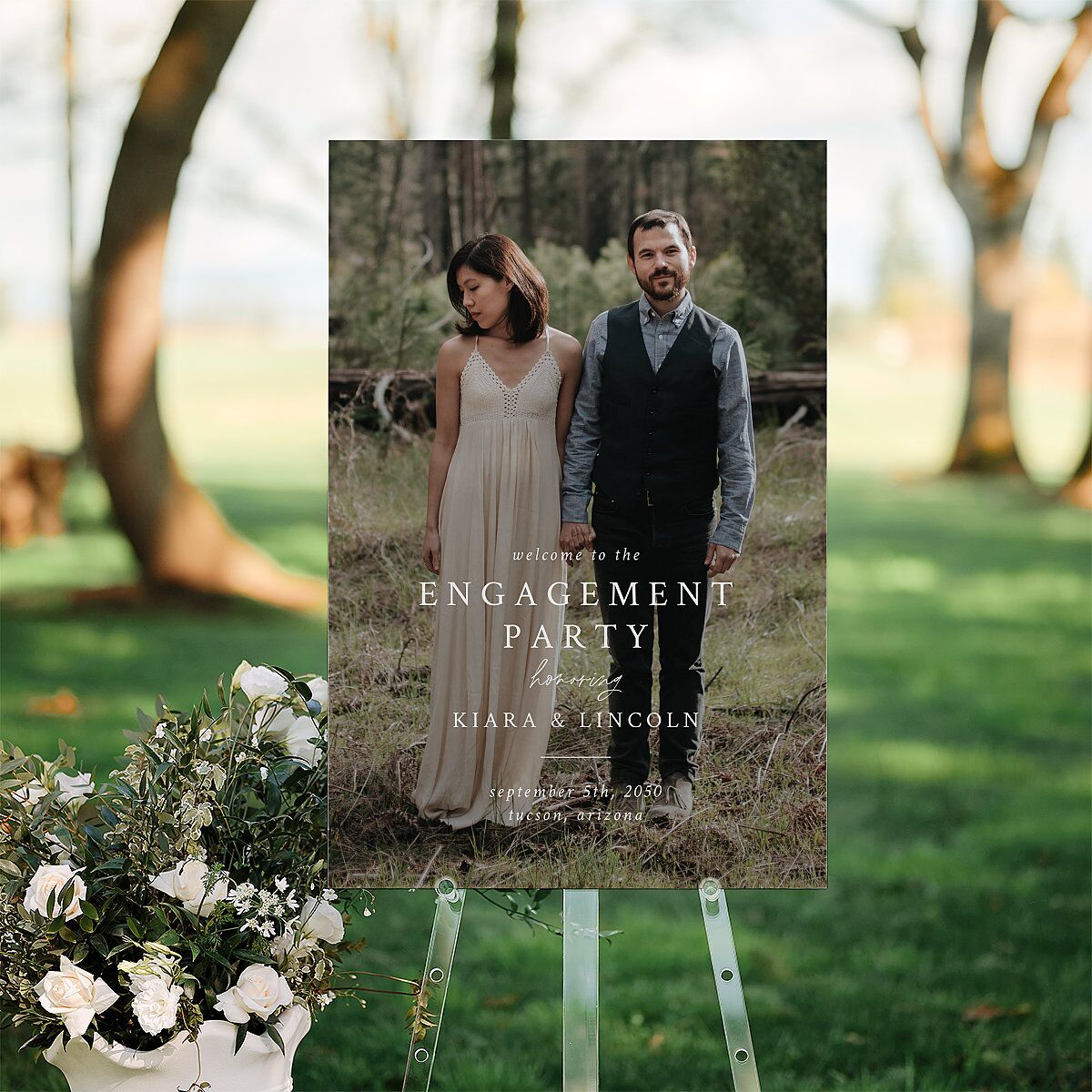 Captured Love Engagement Party Standard Welcome Sign Large Pure White Standard Indoor Foam Core L Welcome