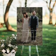 Captured Love Engagement Party Standard Welcome Sign Large Pure White Standard Indoor Foam Core L Welcome