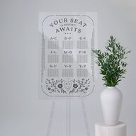 Skeleton Spirits Acrylic Seating Chart Large Licorice Standard Acrylic L Seating