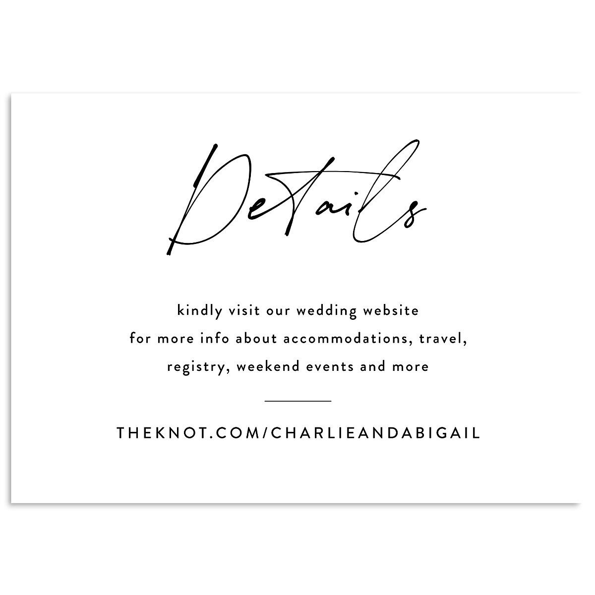 Modern Gallery Wedding Enclosure Cards