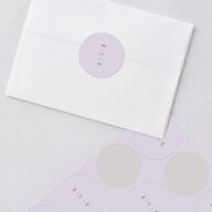 Just Love Wedding Stickers Sheer Lilac Circle