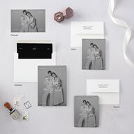 Elegant Old Money Script Photo Save the Date Postcards Pure White