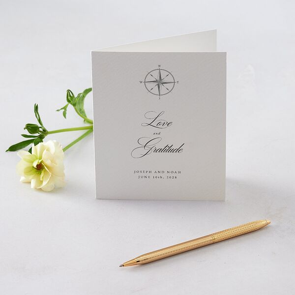 Formal Nautical Thank You Cards Midnight