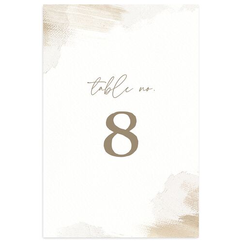 Minimal Brush Table Numbers Linen Signature