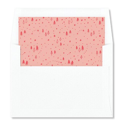 Illustrated Winter Frame Envelope Liners Salmon Standard