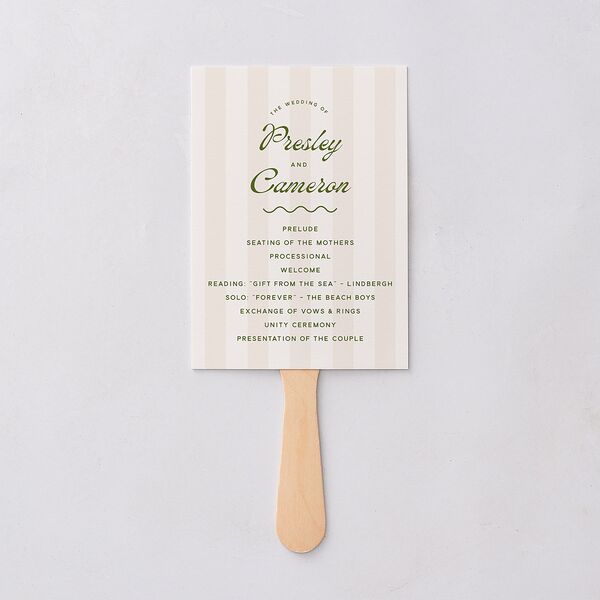 Cabana Stripes Fan Programs Olive Signature Standard