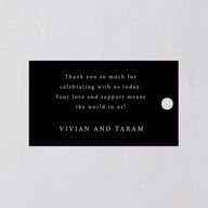 Just Love Favor Gift Tags Gold Licorice Signature