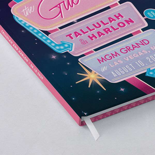 Las Vegas Love Guest Books Rose Pink