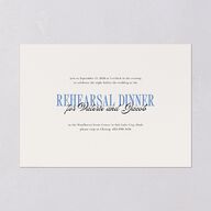 Wavy Frame Photo Rehearsal Dinner Invitations Sea Blue Signature Blank Standard