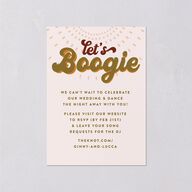 Disco Love Wedding Response Cards Umber Signature Standard