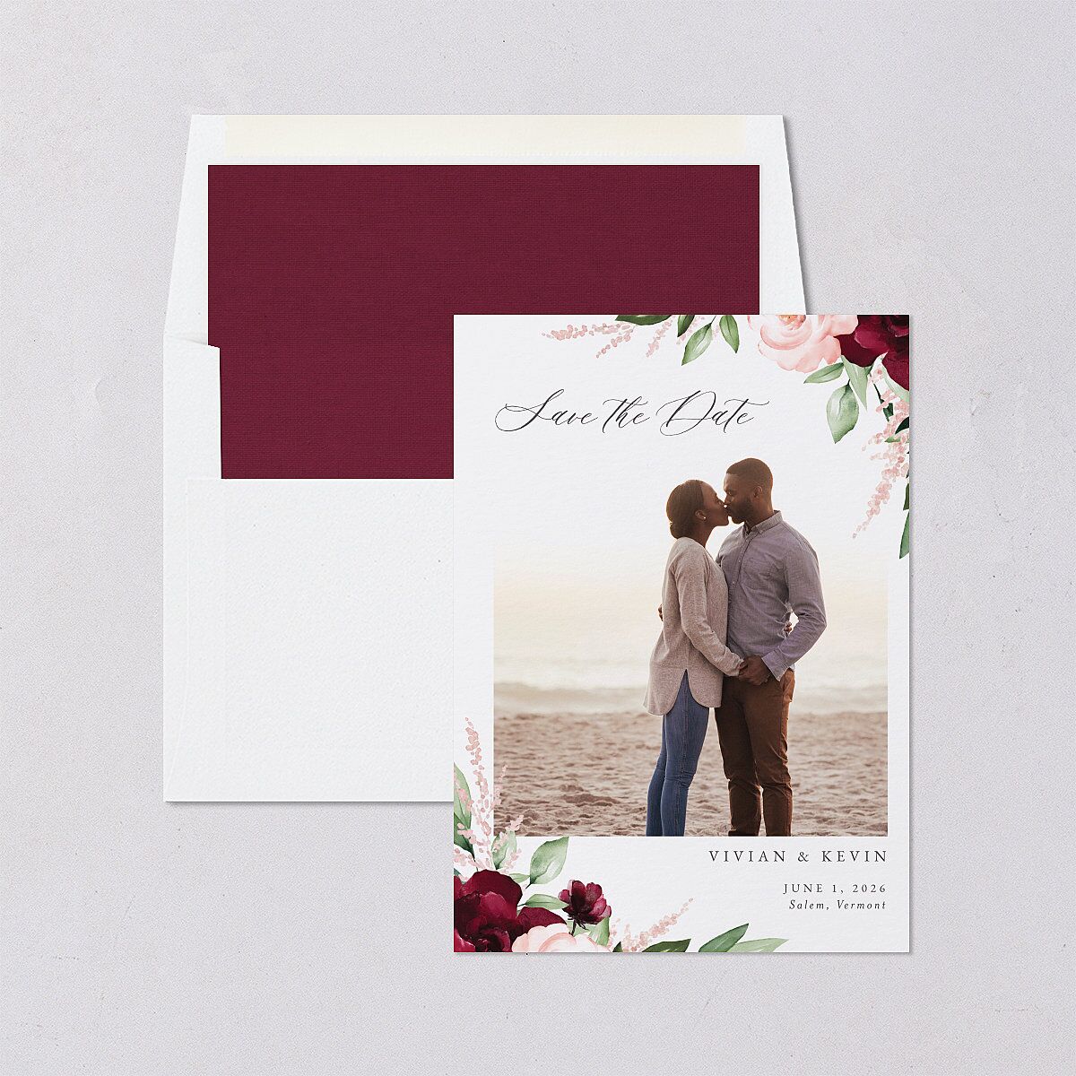 Beloved Floral Save The Date Cards — view 4