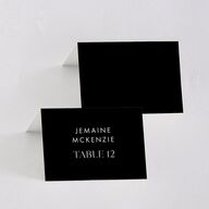 Modern Contrast Place Cards Midnight Signature