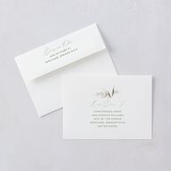 Elegant Orchid Foil Save the Date Cards Gold Pure White Signature smooth Blank No Standard