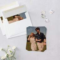 Sunny Day Modern Script Save The Date Magnets Pure White Magnet Paper