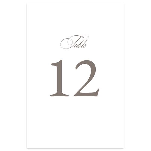 Monogram Branches Botanical Table Numbers Steel Gray Signature