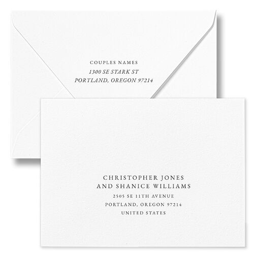Romantic Garden Wedding Invitation Euro Envelopes White Luxe Ruby Recipient Address Signature