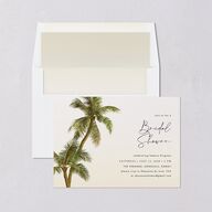 Hawaii Palm Trees Bridal Shower Invitations Sand Signature Blank Standard