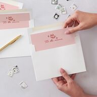 Hand Drawn Christmas Tree Envelope Liners True Red Standard
