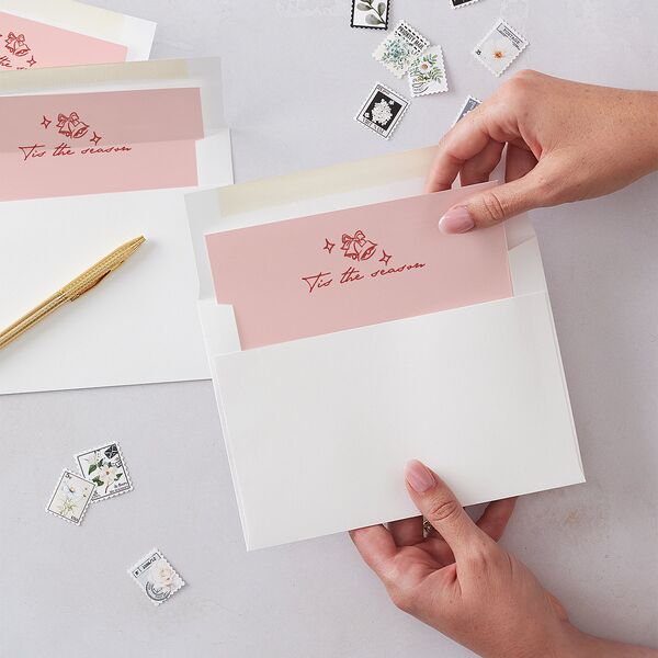 Hand Drawn Christmas Tree Envelope Liners True Red Standard