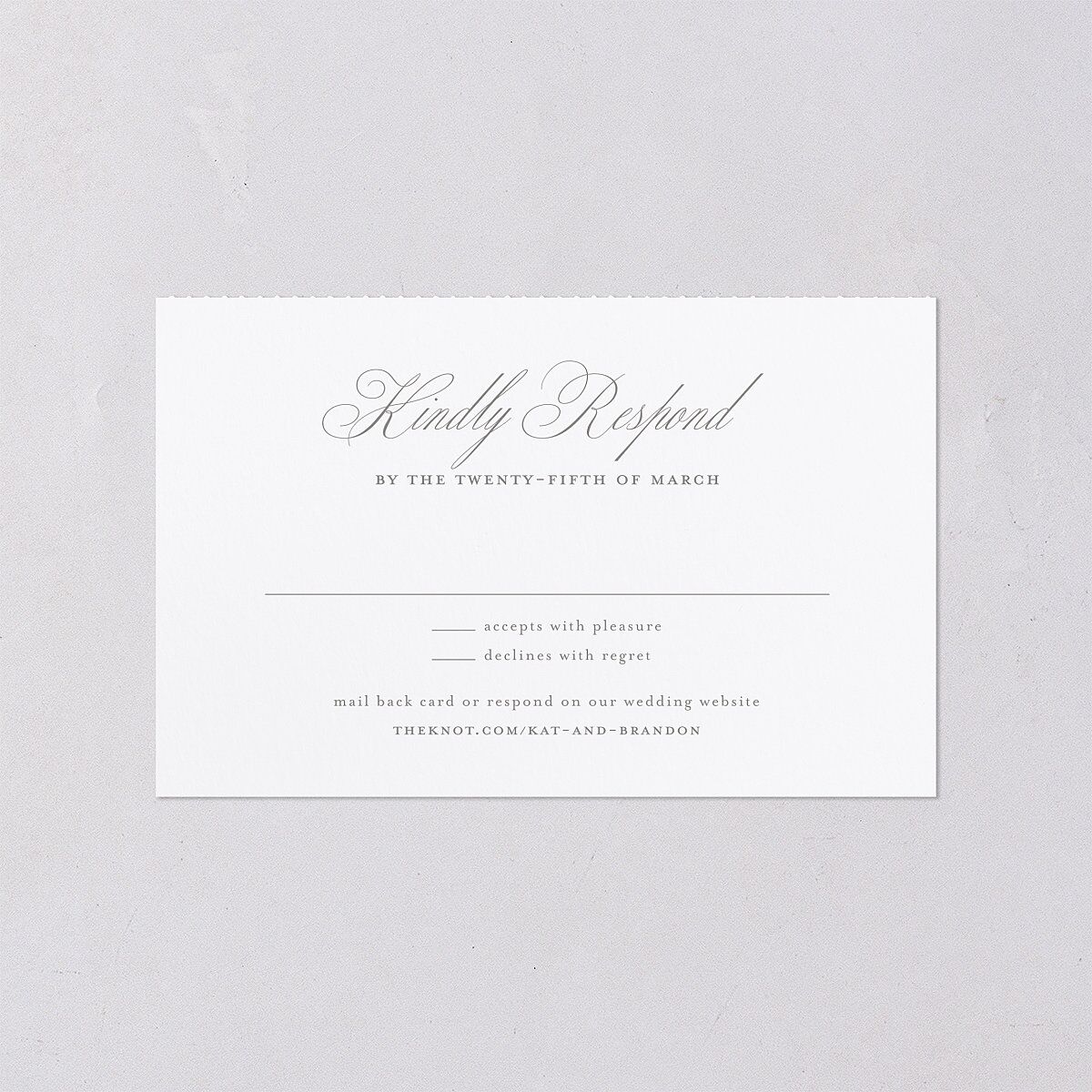 Luxury Floral Monogram All-in-One Wedding Invitations Cotton Signature Light Both Recipient and Return Addresses No
