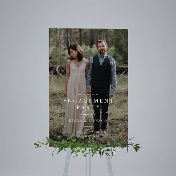 Captured Love Engagement Party Standard Welcome Sign Large Pure White Standard Indoor Foam Core L Welcome