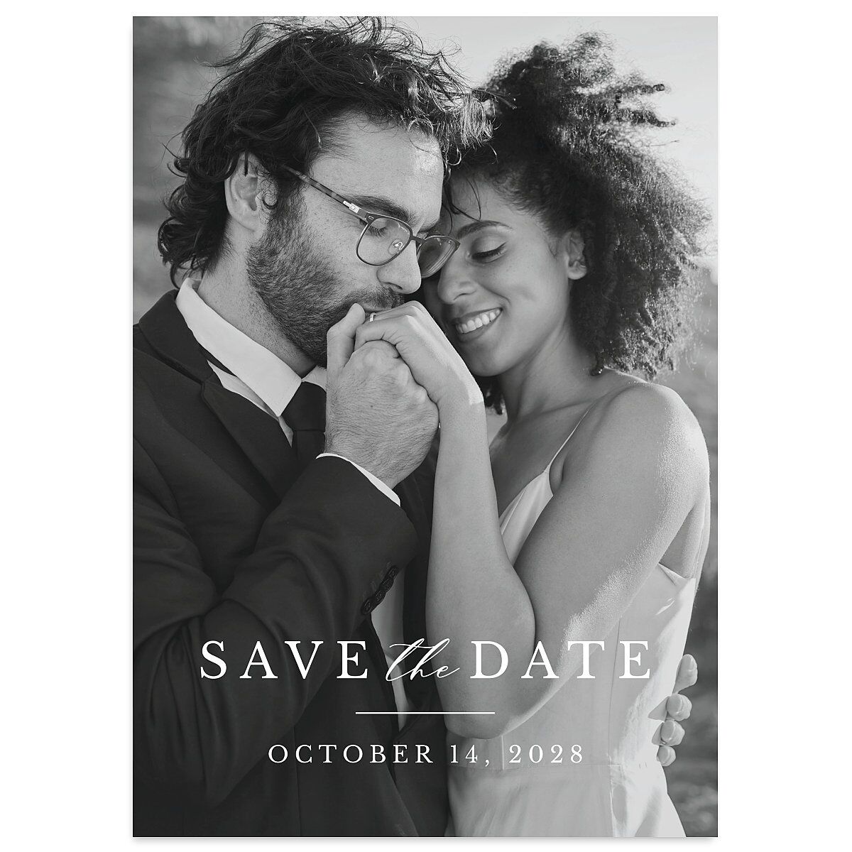 Simple Eucalyptus Save the Date Cards