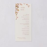 Cascading Florals Wedding Programs Gold Copper Signature