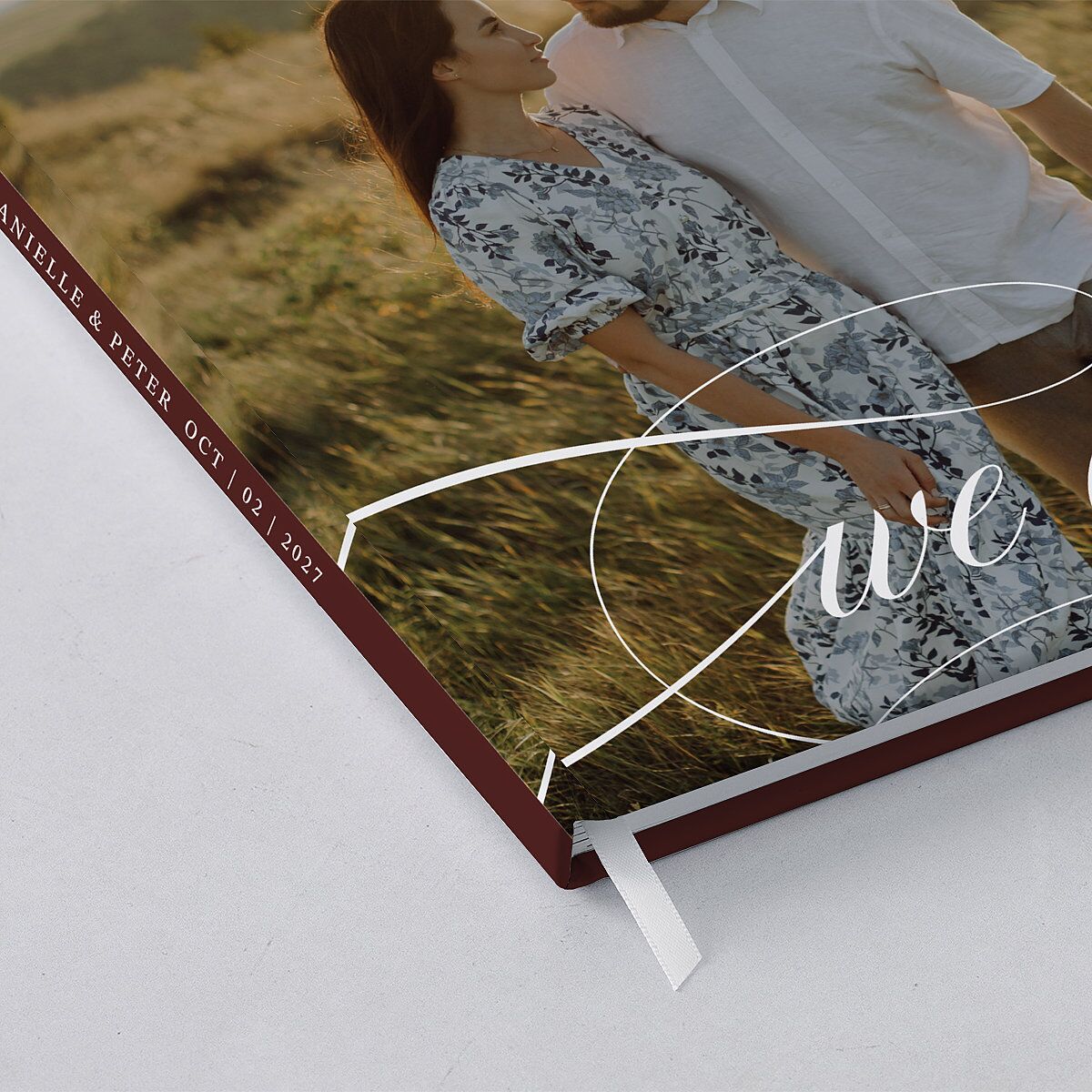 Photo Vow Guest Books Burgundy