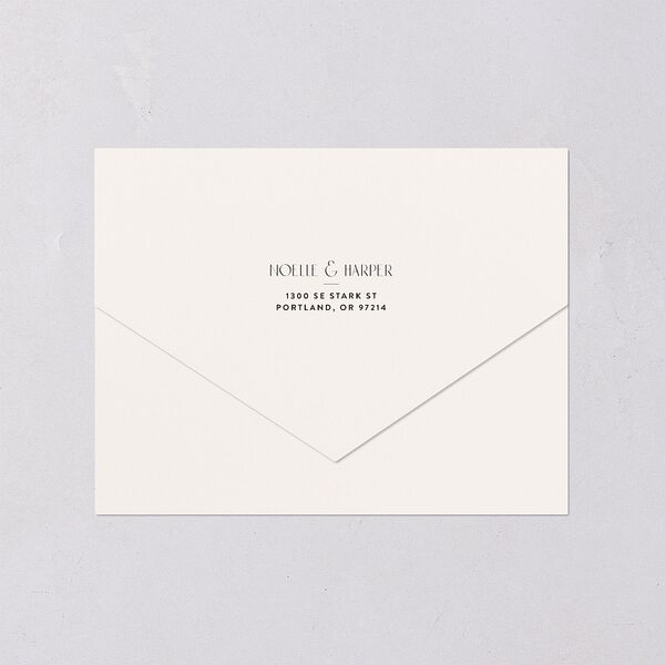 Vintage Nouveau Floral All-in-One Wedding Invitations Merlot Signature Light Both Recipient and Return Addresses No