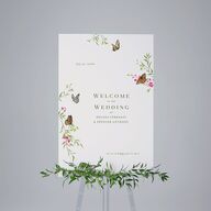 Rustic Butterflies Standard Welcome Sign Large Scottish Green Standard Indoor Foam Core L Welcome