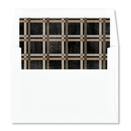 Plaid Window Envelope Liners Falcon Standard