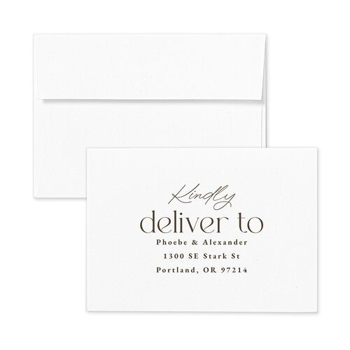 Striking Scene Response Card Envelopes White Bisque Return Address Signature Standard
