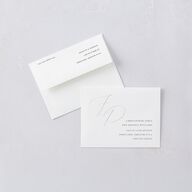 Simply Devoted Save the Date Petite Cards Pure White Signature smooth Blank Standard