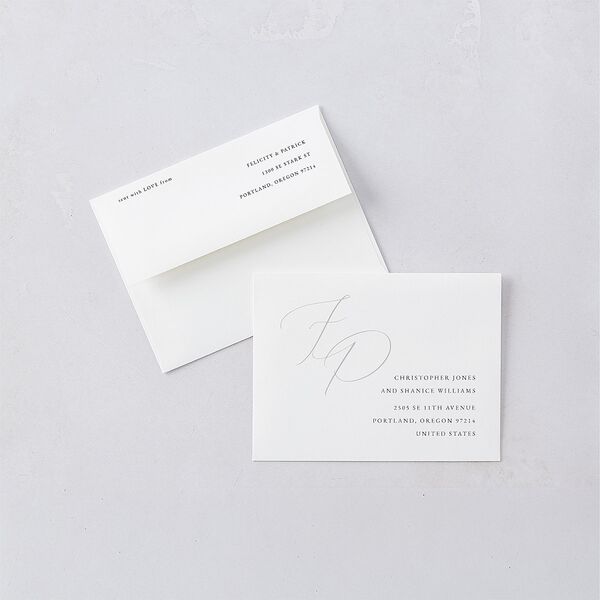 Simply Devoted Save the Date Petite Cards Pure White Signature smooth Blank Standard