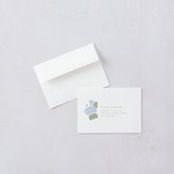 Vintage Hydrangea Frame Wedding Response Cards Dusty Blue Signature Standard